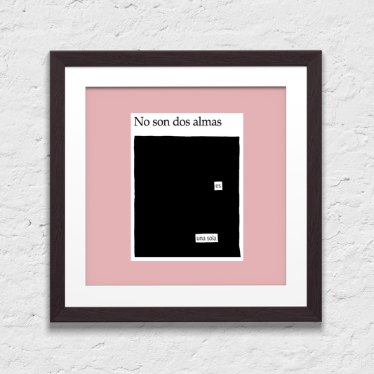 Lámina "No son dos almas" 20x20 cm