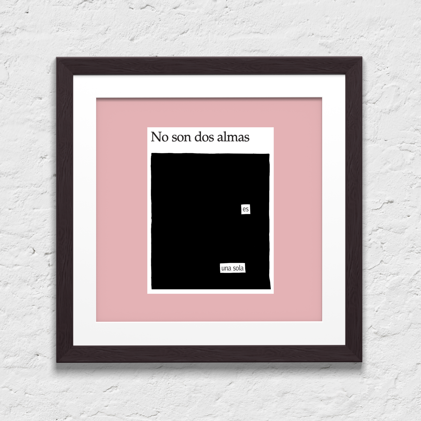 Lámina "No son dos almas" 20x20 cm