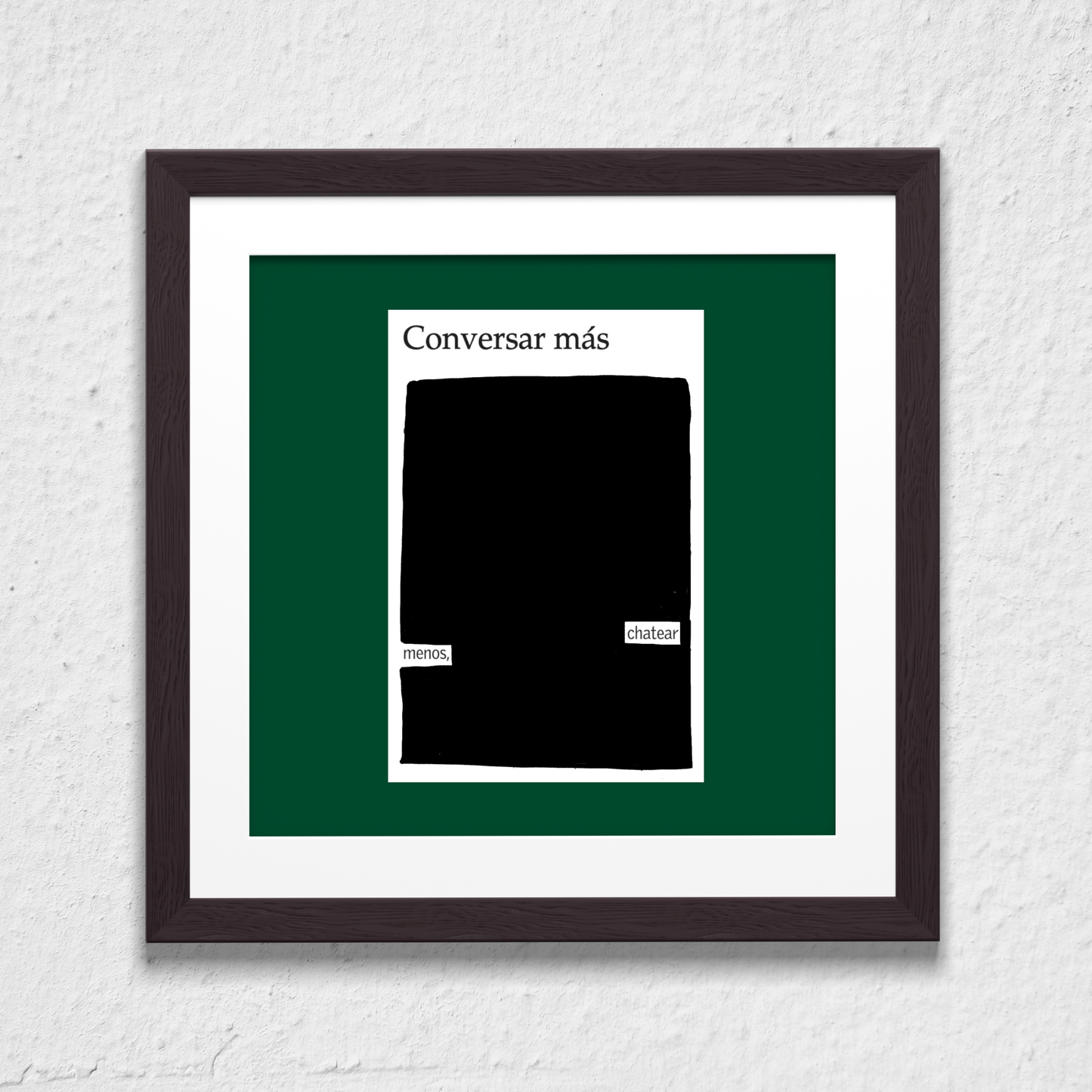 Lámina "Conversar más" 20x20 cm