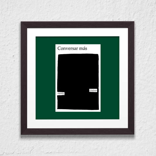 Lámina "Conversar más" 20x20 cm