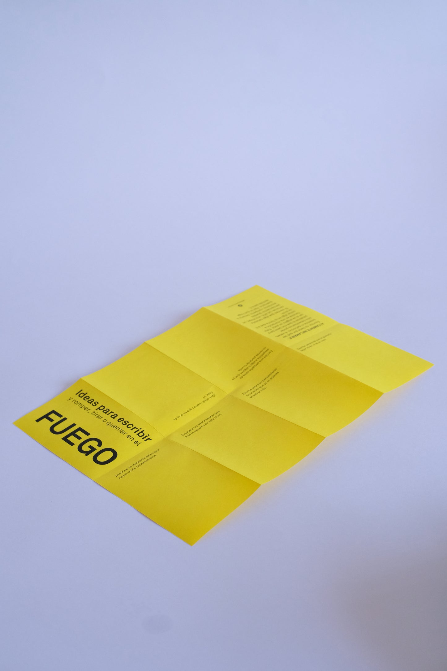 Ideas para escribir y -romper, botar o quemar en el fuego-